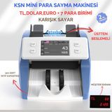 Plus Ksn-Mini Para Sayma Makinesi (10 Ülke) - Açık Mavi