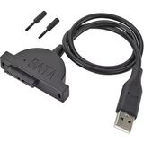 Plus PX-2430 Notebook DVD USB Çevirici, Notebook Cd/dvd Harici Bağlama Kablosu, USB 2.0 Mini Sata Dönüştürücü, 9.5mm 9.6mm 12.7mm Laptop Dvd-Rw Okuma Yazma Kablosu