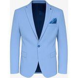 Plus Scorpion Açık Mavi Erkek Italyan Kesim Tek Düğmeli Blazer Ceket – Günlük ve Şık Kombinler Için - 6 Drop - 52