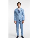 Plus Scorpion Erkek 3 Parça Slim Fit Takım Elbise –klasik Likralı Kumaş, Tek Düğme, Çift Yırtmaçlı Modern Kesim (Ceket Yelek Pantolon) - Mavi - 6 Drop - 64
