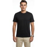 Plus Scorpion Erkek Basic Tişört Slim Fit Bisiklet Yaka Pamuk Likralı Günlük Kullanım - Siyah - 2XL