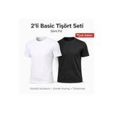 Plus Scorpion Erkek Basic Tişört Slim Fit Bisiklet Yaka Pamuk Likralı Günlük Kullanım