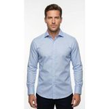 Plus Scorpion Erkek Beyaz Klasik Gömlek – Slim Fit, Düz Model, Şık Ofis & Günlük Kombin - Mavi - XL