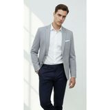Plus Scorpion Erkek Esnek Kumaş Slim Fit Blazer Ceket – Günlük & Ofis Şıklığı - 52 - 6 Drop - Açık Gri