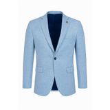Plus Scorpion Erkek Karyağdı Desenli Slim Fit Blazer Ceket – Mavi & Gri – Şık Günlük ve Ofis Kombin