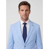 Plus Scorpion Erkek Klasik 2’li Takım Elbise 2 Düğmeli Slim Fit Esnek Kumaş Çift Yırtmaçlı 7 Drop - Bebe Mavisi - 6 Drop - 60