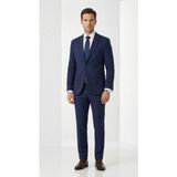 Plus Scorpion Erkek Klasik 2’li Takım Elbise 2 Düğmeli Slim Fit Esnek Kumaş Çift Yırtmaçlı 7 Drop - Lacivert - 62