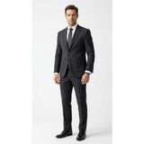 Plus Scorpion Erkek Klasik 2’li Takım Elbise 2 Düğmeli Slim Fit Esnek Kumaş Çift Yırtmaçlı 7 Drop - Siyah - 6 Drop - 60