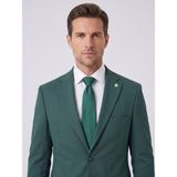 Plus Scorpion Erkek Klasik 2’li Takım Elbise 2 Düğmeli Slim Fit Esnek Kumaş Çift Yırtmaçlı 7 Drop - Yeşil - 6 Drop - 56