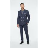 Plus Scorpion Erkek Kruvaze Gold Düğmeli Dokulu Likralı Kumaş Blazer Ceket – Modern Kesim Şık Tasarım