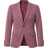 Plus Scorpion Erkek Pamuklu Penye Likralı Tek Düğmeli Çift Yırtmaçlı Blazer Ceket - 46 - 6 Drop - Bordo