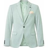 Plus Scorpion Erkek Pamuklu Penye Likralı Tek Düğmeli Çift Yırtmaçlı Blazer Ceket - 48 - 6 Drop - Mint