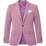 Plus Scorpion Erkek Pamuklu Penye Likralı Tek Düğmeli Çift Yırtmaçlı Blazer Ceket - 48 - 6 Drop - Pembe