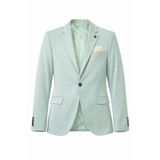 Plus Scorpion Erkek Pamuklu Penye Likralı Tek Düğmeli Çift Yırtmaçlı Blazer Ceket - Mint 50