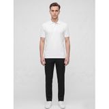 Plus Scorpion Erkek Pike Triko Polo Yaka Tshirt - Slim Fit Erkek T-shirt - Şerit Detaylı Premium Tasarım (Beyaz, XXL)