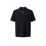 Plus Scorpion Erkek Polo Yaka Armürlü Fermuar Detaylı Slim Fit Triko Tişört