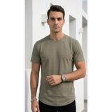 Plus Scorpion Erkek Slim Fit Basic Tişört – Esnek, Terletmeyen Pike Dokulu Kumaş - Çağla Yeşili