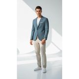 Plus Scorpion Erkek Slim Fit Blazer Ceket Tek Düğmeli Çift Yırtmaçlı Torba Cepli Yarım Astarlı - 54 - 6 Drop - Zümrüt - İndigo