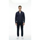Plus Scorpion Erkek Slim Fit Bomber Fermuarlı Mont Ceket Esnek Kumaş Günlük Şık Casual Ceket - Lacivert - XL