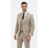 Plus Scorpion Erkek Slim Fit Takım Elbise – Düz Dokulu Kırışmaya Dayanıklı Likralı Polyviskon Kumaş, Sivri Yaka, T