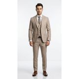 Plus Scorpion Erkek Slim Fit Takım Elbise Yelekli Modern Kesim Likralı Esnek Kumaş Kırışmaz Şık Düğün Davet Takımı
