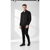 Plus Scorpion Erkek Süet Mont Ceket | Fermuarlı, Bomber Kesim, Slim Fit - 4XL - Siyah