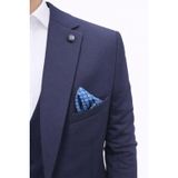 Plus Scorpion Erkek Takım Elbise - 3 Parça Slim Fit Yelekli Set - Likralı Kumaş Tek Düğme Çift Yırtmaçlı Modern Kesim (Lacivert, 64)