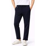Plus Scorpion Erkek Tam Beli Lastikli Duble Paça Likralı Kumaş Pantolon - Lacivert - 6 Drop - 32
