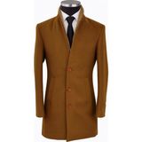 Plus Scorpion Erkek Uzun Kaşe Kaban – Italyan Kesim Slim Fit Şık Model - Taba