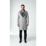 Plus Scorpion Erkek Uzun Kaşe Kaban Palto Mont Çıkartılabilir Kürk Yaka Astarlı Cepli Slim Fit, PRA-13283702-768191