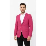 Plus Scorpion Fuşya Erkek Slim Fit Tek Düğmeli Blazer Ceket – Astarlı, Şık ve Modern Kesim