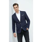 Plus Scorpion Lacivert Erkek Slim Fit Tek Düğmeli Blazer Ceket – Şık Dokulu Kumaş, Astarli, Günlük ve Ofis Kombinlerine Uygu - 46 - 6 Drop - Laci - Kot