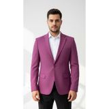 Plus Scorpion Mor Erkek Slim Fit Tek Düğmeli Blazer Ceket – Astarli, Şık ve Modern Kesim