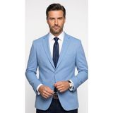 Plus Scorpion Slim Fit Pike Dokuma Erkek Blazer Ceket – Modern Şık Günlük Kombin - 48 - 6 Drop - Mavi