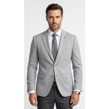 Plus Scorpion Slim Fit Pike Dokuma Erkek Blazer Ceket – Modern Şık Günlük Kombin - 54 - 6 Drop - Gri