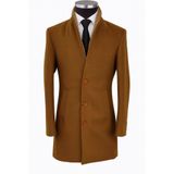 Plus Scorpion Uzun Kaşe Kaban İtalyan Kesim Slim Fit Şık Model, L, Uzun Kaşe Kaban, Taba, Erkek