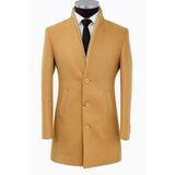 Plus Scorpion Uzun Kaşe Kaban İtalyan Kesim Slim Fit Şık Model, M, Uzun Kaşe Kaban, Açık Bej, Erkek