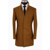 Plus Scorpion Uzun Kaşe Kaban İtalyan Kesim Slim Fit Şık Model, XL, Uzun Kaşe Kaban, Taba, Erkek