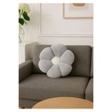 Plush Soft Papatya Dekoratif Peluş Ve Kırlent Yastık Minder Gri