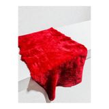 PLUSH STUDIO ISTANBUL Kırmızı Samur Suni Kürk Peluş Kumaş 50x150 cm Orta Tüylü Yumuşak Kumaş