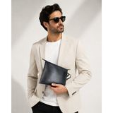 Plush Studio İstanbul Noir Case Hakiki Deri Erkek Clutch El Çantası Siyah - Siyah-1025