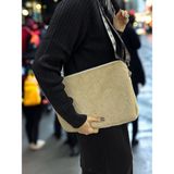 Plush Studio Toscase Peluş 13-13.3ınch Peluş Macbook, Laptop Çantası - Krem