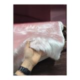 PLUSH STUDIO Uzun Tüylü Pudra Peluş Kumaş 100x150 cm | Dekoratif Ev Tekstili ve Hobi Kumaşı