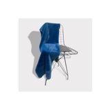PLUSH STUDIO Zp Toscana, 800 gr Ithal Petrol Mavi Peluş Kumaş 100x150cm Ev Tekstili, Koltuk Şalı