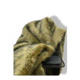 PLUSH STUDIO Zp Ymf Uzun Tüylü Naturel Suni Kürk Peluş Çakal Desen Kumaş 100x150cm