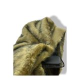 PLUSH STUDIO Zp Ymf Uzun Tüylü Naturel Suni Kürk Peluş Çakal Desen Kumaş 50x150cm