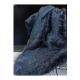 PLUSH STUDIO Zp Ymf Uzun Tüylü, Siyah Peluş Kumaş 100x150cm, Ev Tekstili 100x150cm