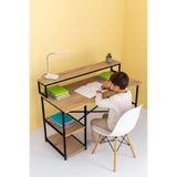 PLUSKIT Çocuklar için Çalışma Masası 2 Raflı Metal Çalışma Masası