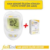Plusmed Fasttest Şeker Ölçüm Cihazı Ve 1 Kutu Strip