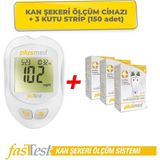 Plusmed Fasttest Şeker Ölçüm Cihazı Ve 3 Kutu Strip